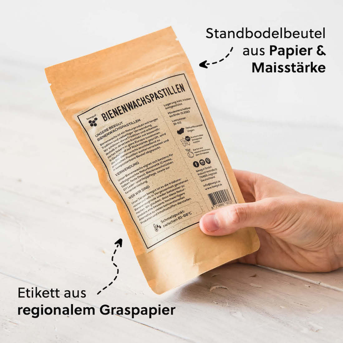 Nachhaltig & Sozial=>In einer deutschen Werkstatt für Menschen mit Behinderung abgefüllt – für kurze Wege und soziale Verantwortung vor Ort.