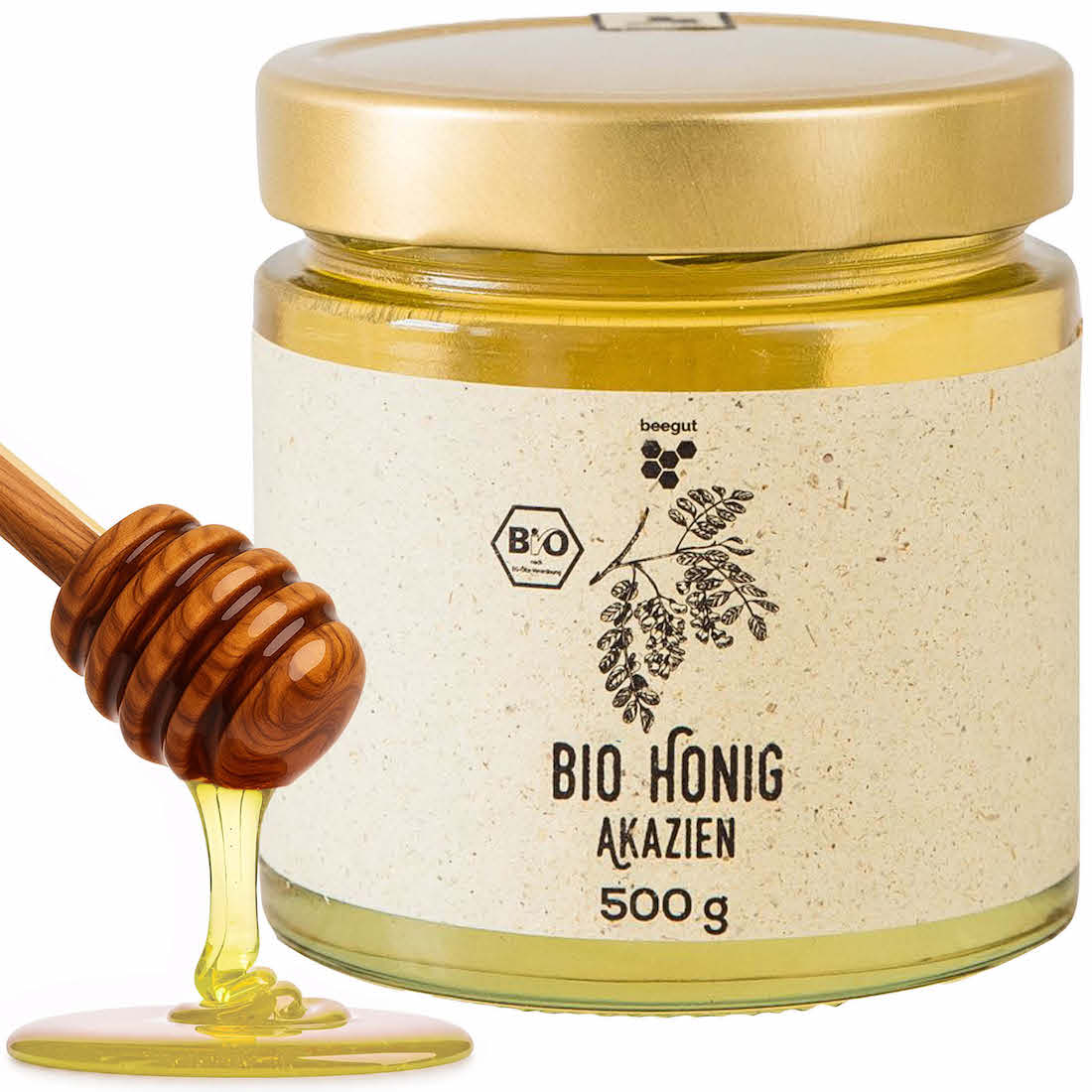 Süß, klar und lieblich=>Akazienhonig darf in keiner Küche fehlen, da er sich durch seinen süßen und milden Geschmack perfekt zum Backen oder Desserts eignet. Ebenfalls sehr bei Kindern auf einem Brot oder im Müsli beliebt.