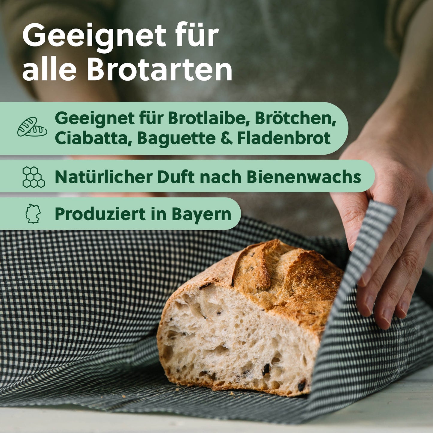 Bienenwachstuch XXL - Brottuch 46 x 60cm