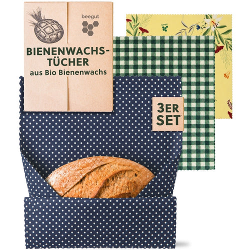 Bienenwachstuch Set mit drei Größen (S,M,L)