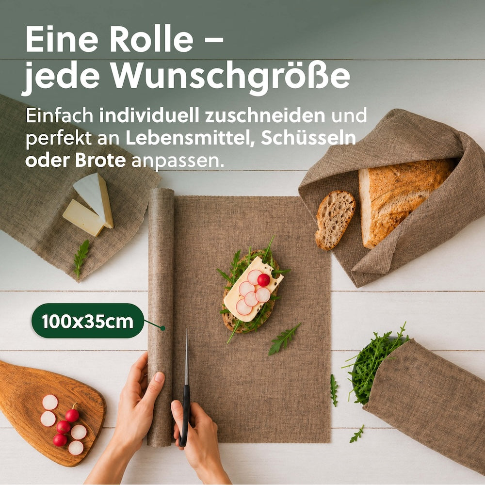 Bienenwachstuch Rolle Leinen, 100cm x 35cm