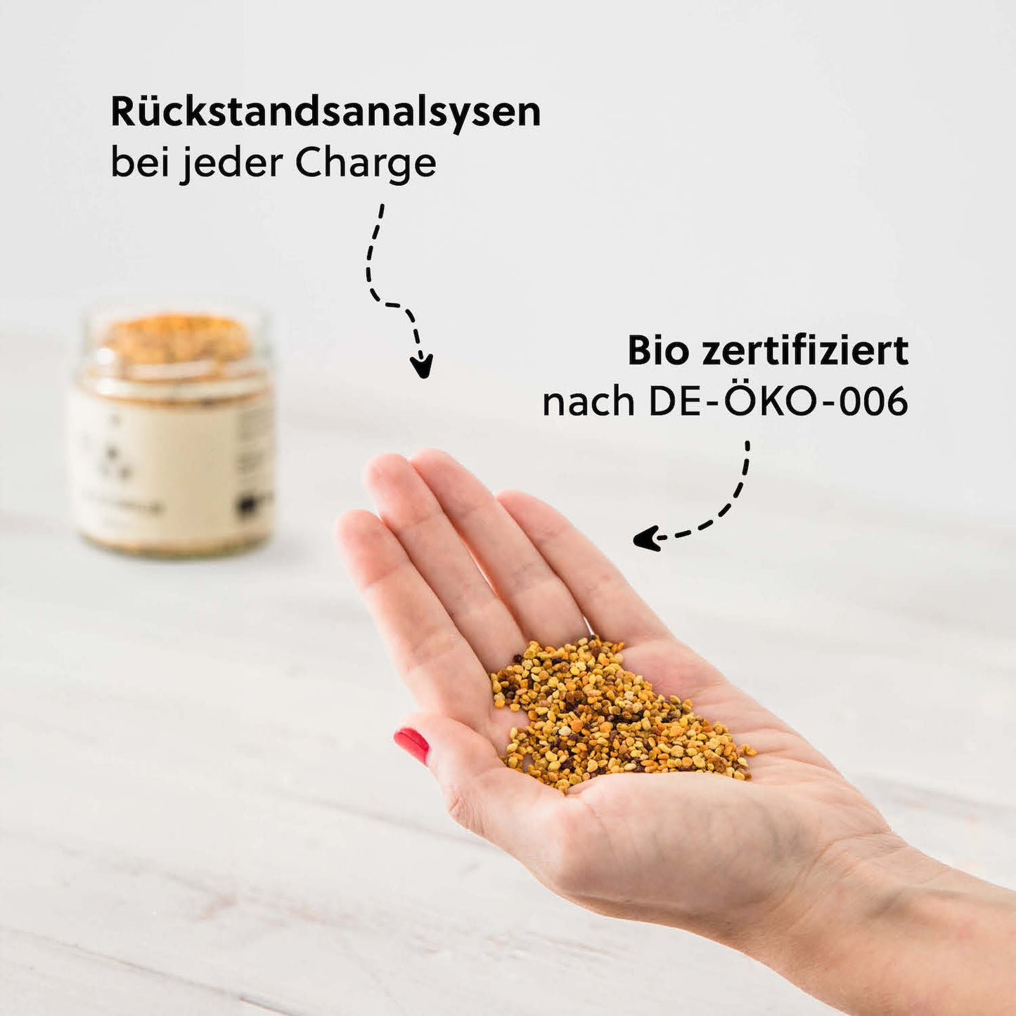 Unser Qualitätsversprechen=>Jede Charge wird in Deutschland analysiert und gibt Dir die Sicherheit für ein rückstandsfreies Naturprodukt.