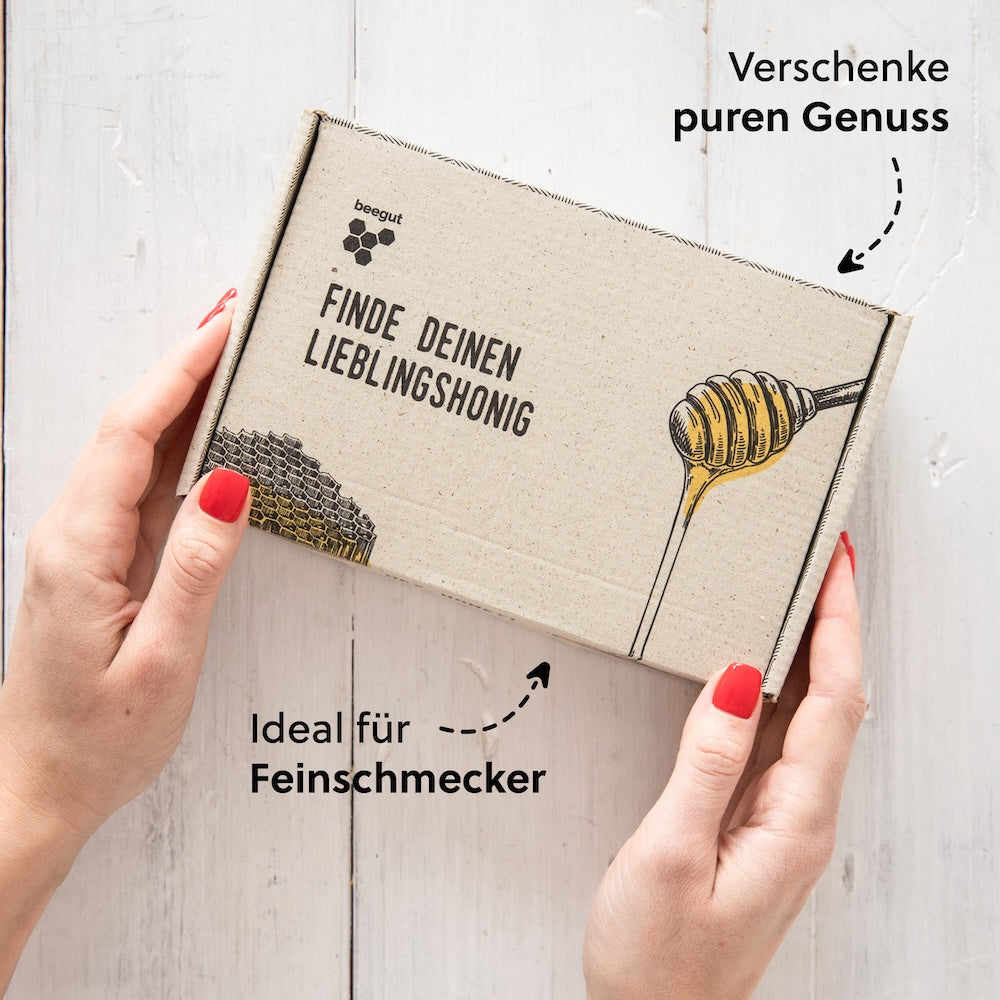 Perfekt als Geschenk=>In stilvoller Verpackung ist das Set ideal für Feinschmecker, Honigliebhaber oder besondere Anlässe.