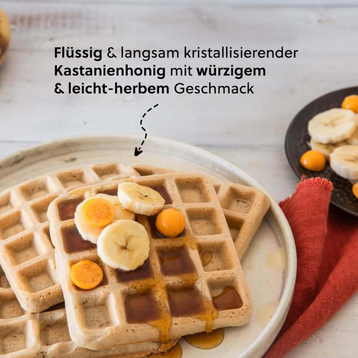 Geschmack und Konsistenz=> Passt perfekt zu herzhaftem Käse wie beispielsweise Blauschimmelkäse oder Parmesan. Besonders beliebt bei Liebhaber von würzigen und kräftigen Honigen.