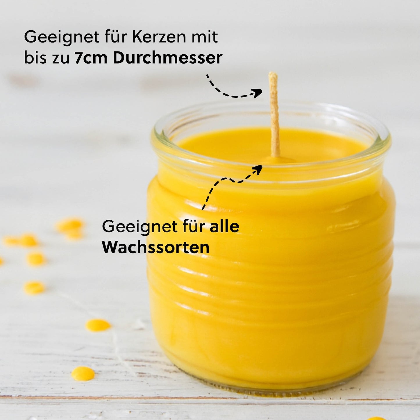 Vielseitige Anwendung=>Ob Bienenwachs, Sojawachs oder andere Naturwachse – mit unseren Hanfdochten kannst du Teelichter, Stumpenkerzen, Glaskerzen oder besondere Deko-Kerzen ganz nach deinen Vorstellungen gestalten.