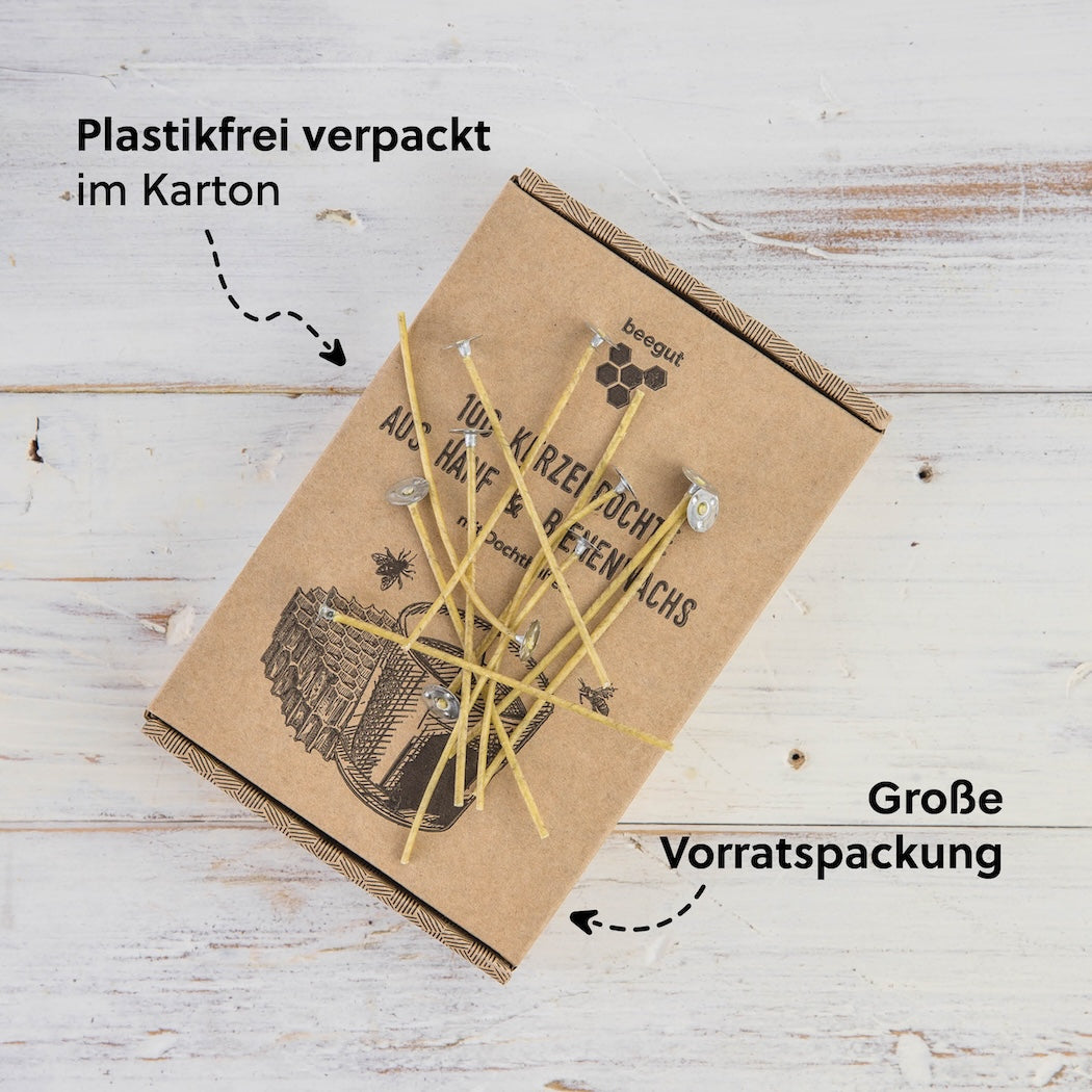 Große Vorratspackung=>Die Packung mit 100 Dochten bietet dir genügend Material für zahlreiche Kerzen in verschiedenen Größen und Formen – ideal, wenn du regelmäßig gießt oder gerne viele kreative Projekte umsetzt.