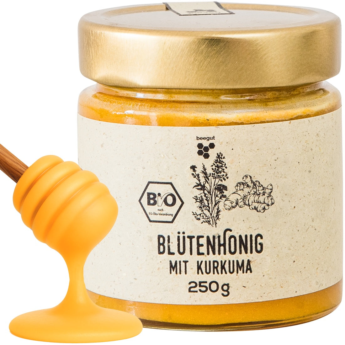 Würzig-blumiger Geschmack=>Der blumig-milde Honig wird durch die leicht erdige Würze des Kurkumas und eine dezente Pfeffernote geschmacklich abgerundet. Die Kombination sorgt für ein fein abgestimmtes, angenehm aromatisches Profil.