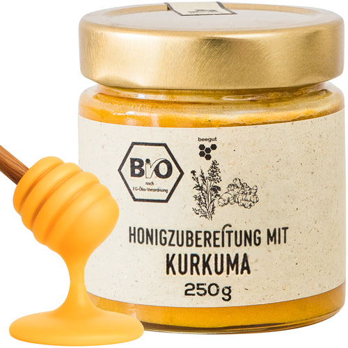 Würzig-blumiger Geschmack=>Der blumig-milde Honig wird durch die leicht erdige Würze des Kurkumas und eine dezente Pfeffernote geschmacklich abgerundet. Die Kombination sorgt für ein fein abgestimmtes, angenehm aromatisches Profil.