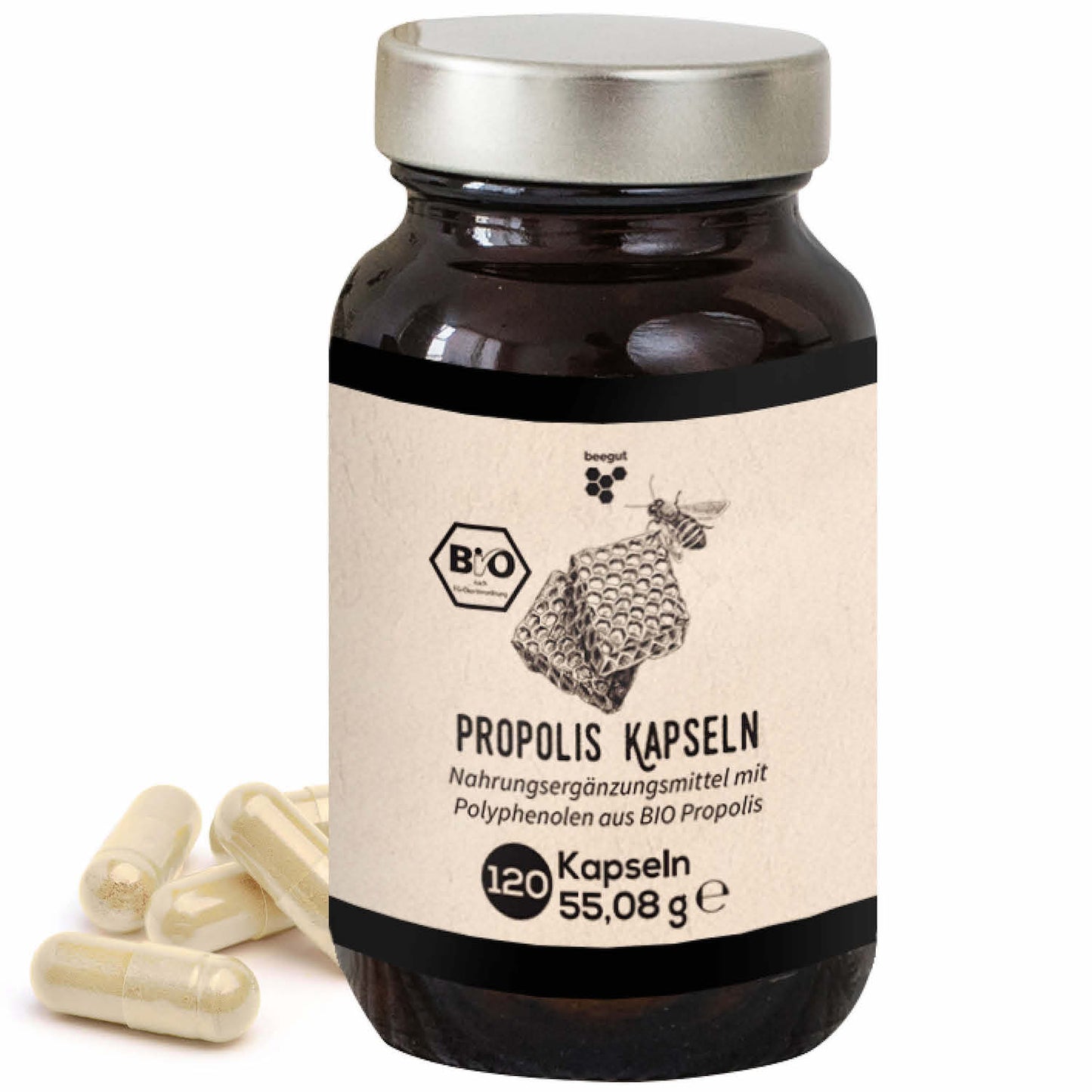 Propolis für Deinen Alltag=>Natürliches Propolis Extrakt Pulver in einer pflanzlichen Kapselhülle für Deinen Alltag. 