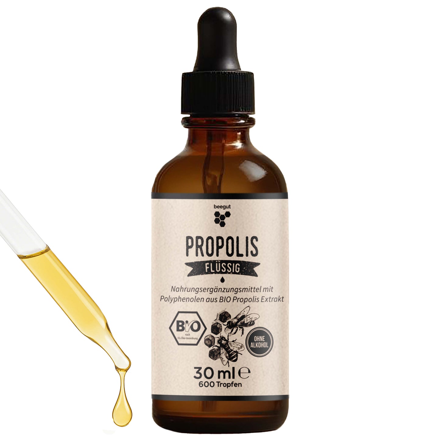 Ohne Alkohol & wasserlöslich=>Unsere Propolis Tropfen lösen sich ganz einfach im Wasser auf und eignen sich zur inneren Einnahme. Geeignet auch für Kinder und all jene, die auf Alkohol in ihren Produkten verzichten wollen.