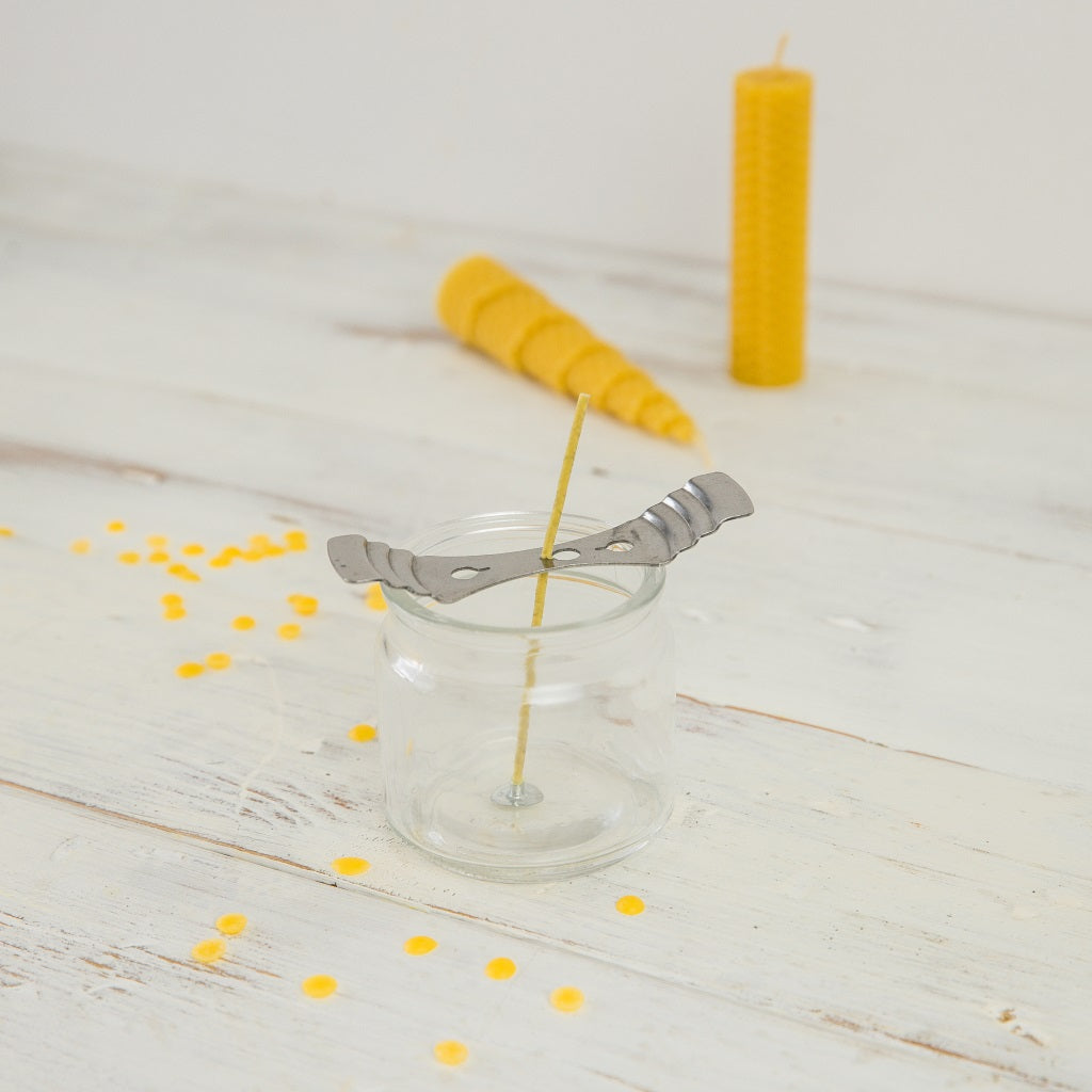 100 natürliche Kerzendochte aus Hanf & Bienenwachs