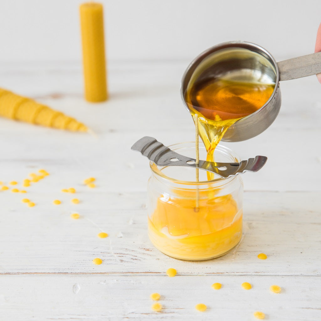 100 natürliche Kerzendochte aus Hanf & Bienenwachs