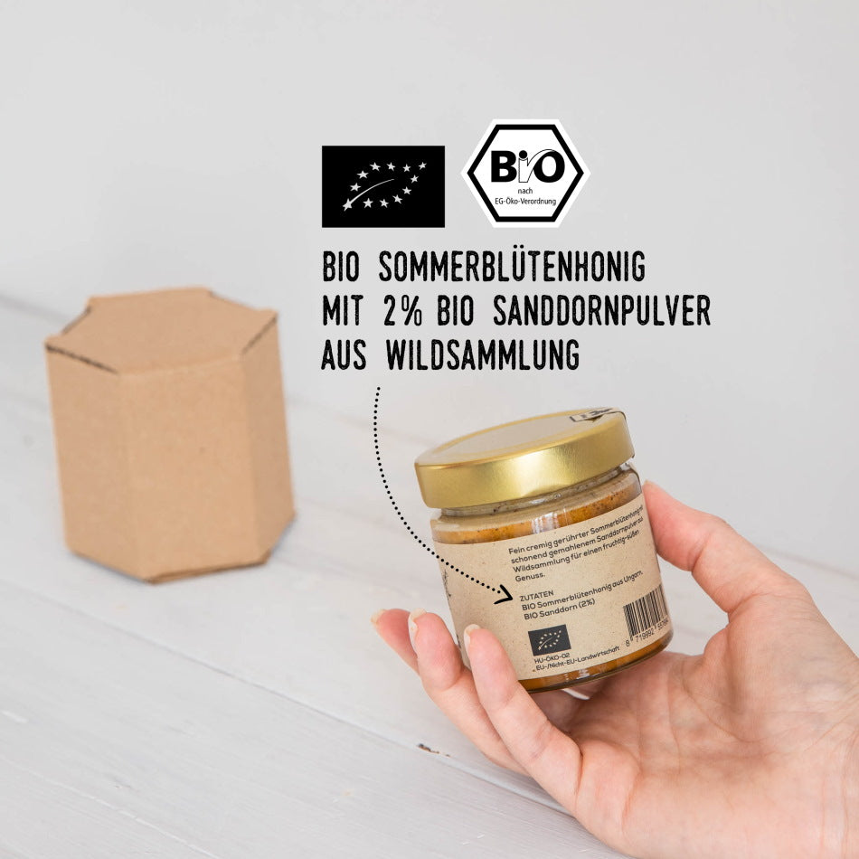 Sanddorn im Honig, BIO, 250g