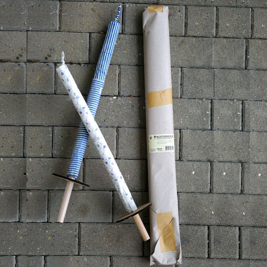 Fackeln aus Bienenwachstuchresten, 2 Stück